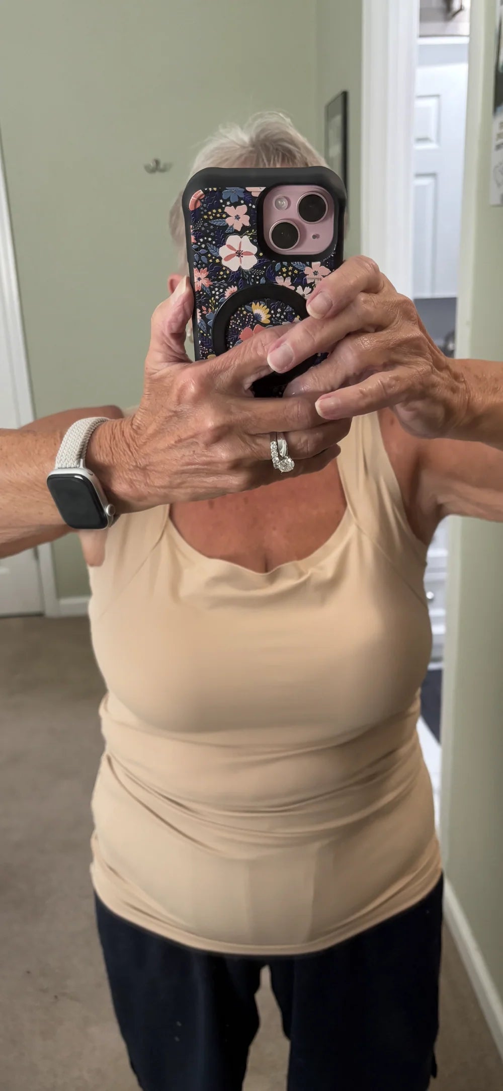 Customer photo of the Lovelle Ease built-in bra tank – Linda, Leeds